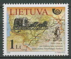 Litauen 2005 Geschichte Der Post Postkutsche 888 Postfrisch - Lituania