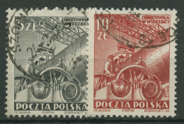 Polen 1952 Industrie Zementwerk 748/49 Gestempelt - Oblitérés