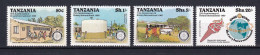 265 TANZANIE 1980 - Y&T 151/54 Surcharge - Rotary - Neuf ** (MNH) Sans Charniere - Tanzania (1964-...)