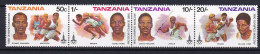 265 TANZANIE 1980 - Y&T 155/58 Se Tenant - Jeux Olympique Moscou - Neuf ** (MNH) Sans Charniere - Tanzania (1964-...)