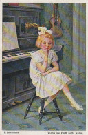 AK R. Borrmeister - Wenn Sie Bloß Nicht Käme - Mädchen Mit Piano - Feldpost 1918  (68716) - Borrmeister, R.