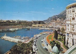 AK 212546 MONACO -  Le Port Et Les Terrasses De L'Hotel De Paris - Monte-Carlo