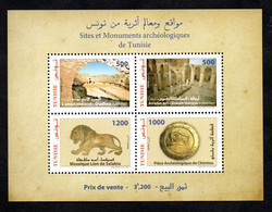 2017- Tunisia- Tunisie- Archeological Sites And Monuments- Sites Et Monuments Archéologiques- Minisheet - Bloc- MNH** - Tunisia (1956-...)