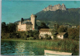 Lac D'Annecy. -  Ile Château Et Les Dents De Lanfon.    Non écrite.   Traces De Collage Au Dos - Duingt