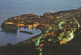 U5998 Dubrovnik Ragusa - Panorama - Night Nacht Nuit Notte Noche / Viaggiata - Croatia