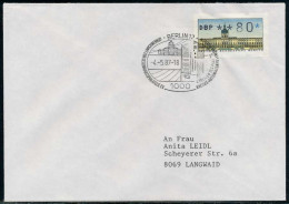 BERLIN ATM 1-080 NORMAL-BRIEF EF FDC X7E472A - Covers & Documents