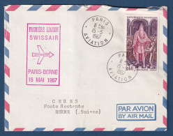 France - Première Liaison - Swissair - Paris - Berne - Mai 1967 - Airplanes