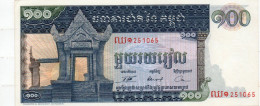 CAMBOGIA  100 RIELS 1962  P-12b  UNC - Cambodge