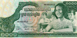 CAMBOGIA  1000 RIELS 1972  P-17  UNC. - Cambodge