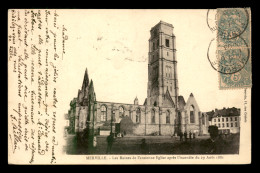 59 - MERVILLE - LES RUINES DE L'EGLISE APRES L'INCENDIE DU 29 AOUT 1881 - Merville