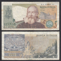 Italien - Italy - 2000 Lire 1973 Pick 103c F (4)  GALILEO GALILEI  (28149 - Other & Unclassified