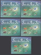 Komplette Ausgabe 5 Blocks/Sheets "Rettet Den Aral See" Tiere Und Fische  (65565 - Protezione Dell'Ambiente & Clima