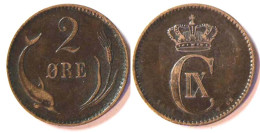 DÄNEMARK - DENMARK 2 Oere 1881 Christian IX. (1863-1906)   (r749 - Denmark