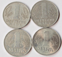 DDR 4 Stück 1 Mark Kursmünzen 1956, 1962, 1977, 1982 Jäger 1513/1514     (r475 - 1 Mark