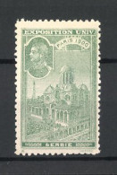 Reklamemarke Paris, Exposition Universelle 1900, Serbische Kirche, Soldatenportrait  - Erinnofilie