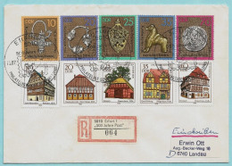 Michel N°2294/2298 + 2303/2307 On Registered Letter - ERFURT / 500 JAHRE POST - Covers & Documents