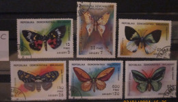 MADAGASCAR ~ 1992 ~ S.G. NUMBERS 922 - 927, ~ 'LOT C' ~ BUTTERFLIES AND MOTHS. ~ VFU #03461 - Madagaskar (1960-...)