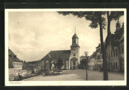 AK Grünhain, Blick Zum Stadtplatz Mit Hotel Ratskeller  - Gruenhain