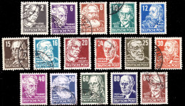 ALLEMAGNE / DEUTSCHLAND (Soviet Zone) - 1948 Mi.212/27 Complete Set Of 16 Very Fine Used (c.40€ For Cheapest Shades) - Gebraucht