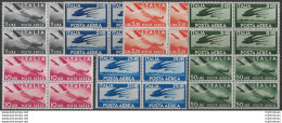 1945-46 Italia Democratica 7v. Bl4 MNH Sass. A N. 126/32 - Autres & Non Classés