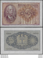 1944 Lire 5 Impero FDS Rif BS 13B Gigante - Other & Unclassified