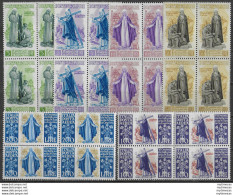 1948 Italia Santa Caterina 6v. Bl4 MNH Sassone N. 574/77+A - Sonstige & Ohne Zuordnung