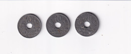 France 10 Centimes 1941 1942 1943  Etat Francais  -  (Avril 2024-classeur) - Andere & Zonder Classificatie