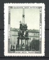 Reklamemarke Prag, Celostatni Sjezd Katoliku 1935, Sloup Nejsv. Trojice  - Erinnofilia