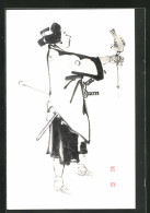 AK Japanischer Samurai Mit Vogel Auf Der Hand  - Ohne Zuordnung