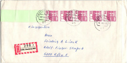 BRD Bund 1028 RE 5 + 4 LF Auf Brief Als Einzelfrankatur Portogerecht #JF061 - Altri & Non Classificati