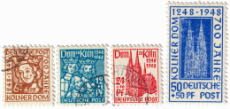 ALLEMAGNE / DEUTSCHLAND (British/American Zone) 1948 Mi.69/72 700th Anniversary Of Cologne's Cathedral (c.12€) - Mint