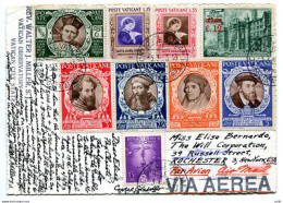 Cartolina Per Gli USA Affrancata Con 9 Valori Diversi - Unused Stamps