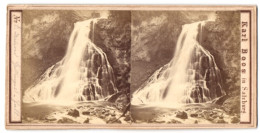 Stereo-Fotografie Karl Boos, Salzburg, Ansicht Golling An Der Salzach, Gollinger Wasserfall  - Photos Stéréoscopiques