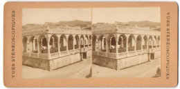 Vue Stéréoscopique-Photo Photographe Inconnu,  Vue De Pavie, Offene Halle Avec Bogen-Gallerie  - Stereo-Photographie