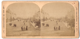 Stereo-Fotografie J. Kuhn, Paris, Rue De Rivoli 220, Ausstellung Paris 1900, Avenue Nicolas II Et Les 2 Palais  - Stereo-Photographie