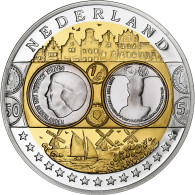 Pays-Bas, Médaille, L'Europe, Reine Béatrix, Argent, SPL+ - Autres & Non Classés