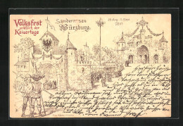 AK Würzburg, Ganzsache Bayern PP7C21 /02, Volksfest Anlässlich Der Kaisertage 1897  - Postcards