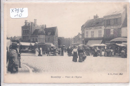 ROMILLY-SUR-SEINE- PLACE DE L EGLISE- JOUR DE MARCHE - Romilly-sur-Seine