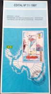 Brochure Brazil Edital 1997 11 Ship Without Stamp Antarctic Program - Covers & Documents