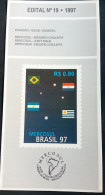 Brochure Brazil Edital 1997 19 Joint Issuance Mercosul Without Stamp - Covers & Documents