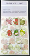 Brochure Brazil Edital 1997 07 Fruit Strawberry Grape Apple Without Stamp - Briefe U. Dokumente