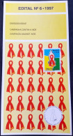 Brochure Brazil Edital 1997 06 Against AIDS Health Without Stamp - Covers & Documents