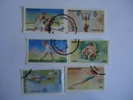 NAGALAND  USED SET 6  OLYMPIC GAMES MUNICH 1972 - Ete 1972: Munich