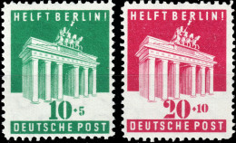 ALLEMAGNE / DEUTSCHLAND (British/American Zone) 1948 Mi.101/2 Brandenburger Gate -Mint** (but Faults On Gum Of Mi.101) - Neufs