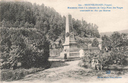 88 BROUVELIEURES MONUMENT MÉMOIRE DU CORP FRANC - Brouvelieures