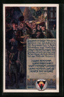 AK Deutscher Schulverein Nr.237: Zog Herein Ein Lustiger Schwarm Sachsen Und Westphalen..., Feiernde Studenten  - Guerre 1914-18