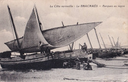 R2-66) LE BARCARES - LA COTE VERMEILLE -  BARQUES AU REPOS - EN  1931 - ( 2 SCANS ) - Port Barcares