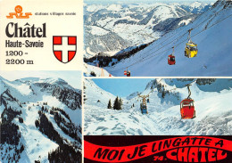 CHATEL Station Village SVS Ski Au Linga Je Lingatte Je Skie Sur Les Pistes Du Linga 9(scan Recto-verso) MA541 - Châtel