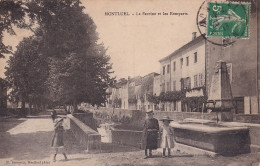 R7-01) MONTLUEL - LA SEREINE ET LES  REMPARTS  - ANIMEE - ENFANTS - HABITANTS - EN  1913 - Montluel