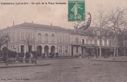 R11-47) CASTELJALOUX - UN COIN DE LA PLACE GAMBETTA - EN  1908 - Casteljaloux